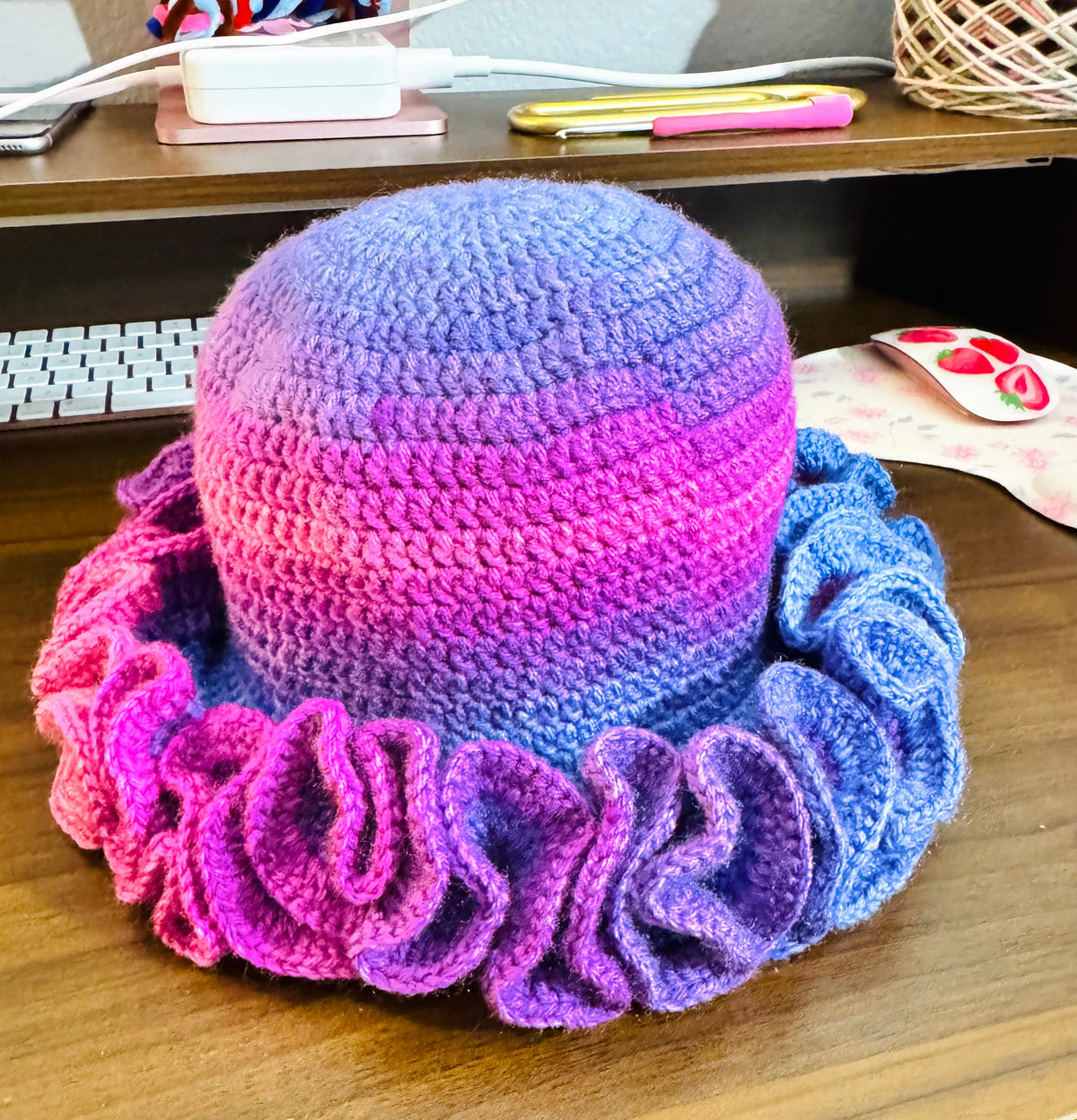 So Berry Pretty | Crochet Wavy Hat