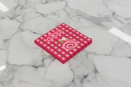 Gingham Pink Swiss Roll | Post-it® Sticky Note