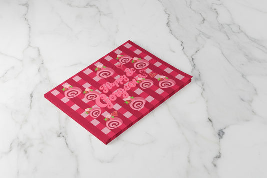 Gingham Mini Pink Swiss Rolls | Post-it® Sticky Note