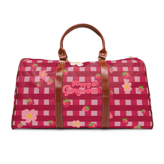 Strawberry Gingham | Duffel Bag
