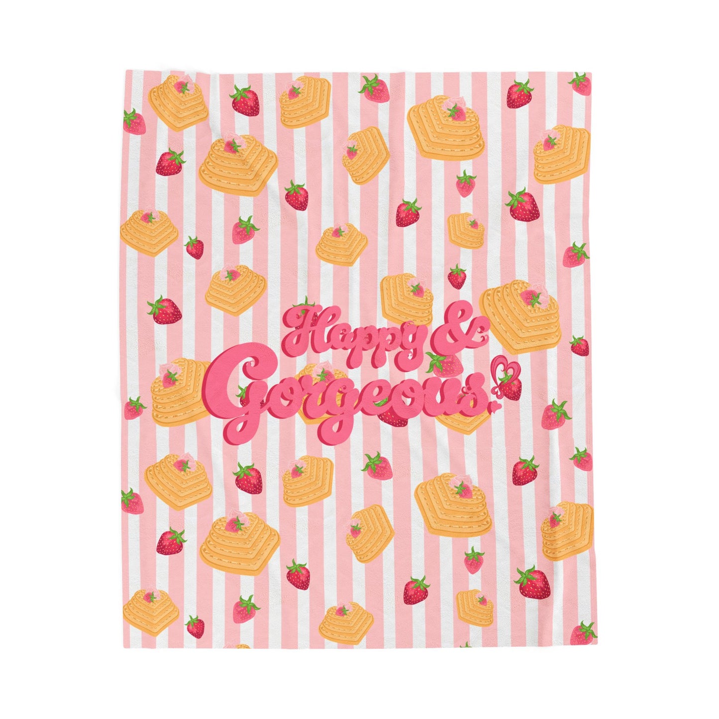 Strawberries & waffles | Velvet Plush Blanket