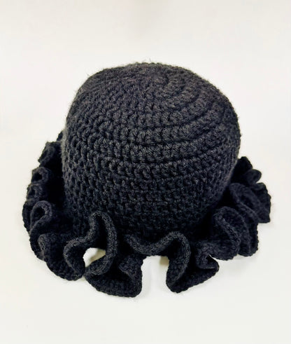 Midnight Bloom | Crochet Wavy Hat