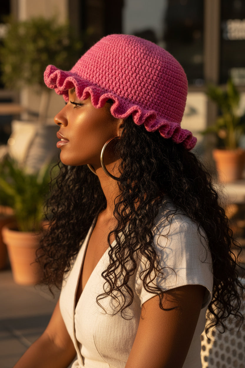Pretty Pink Party | Crochet Wavy Hat