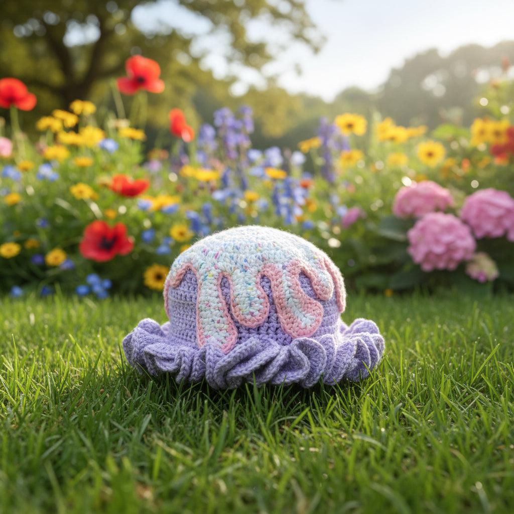 Drippy Confetti Sunset | Ruffle Hat
