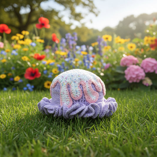 Drippy Confetti Sunset | Ruffle Hat