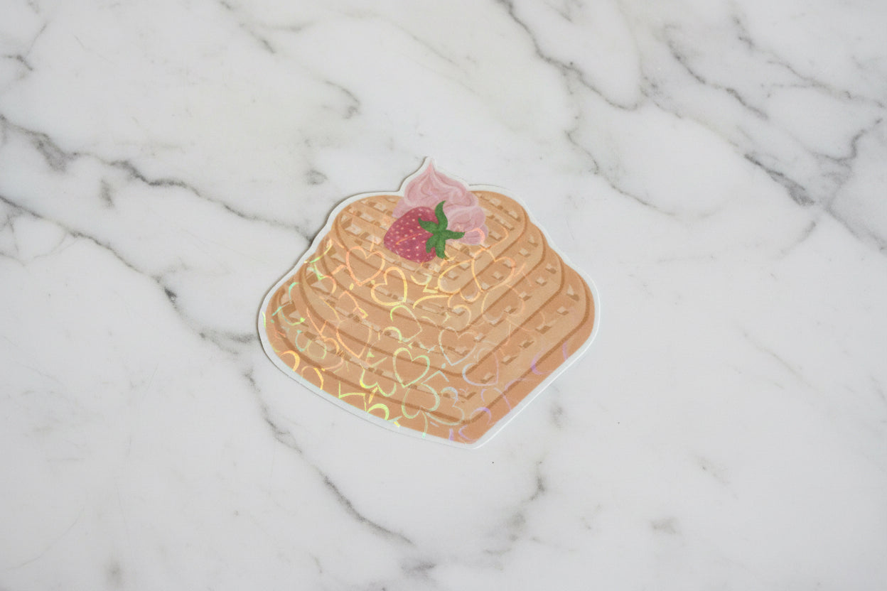 Heart Waffles | Sticker