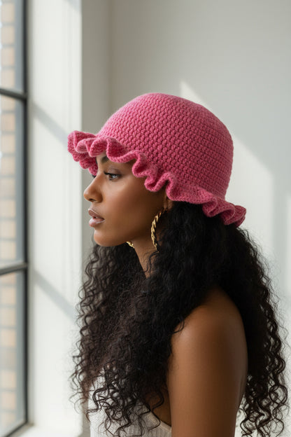 Pretty Pink Party | Crochet Wavy Hat
