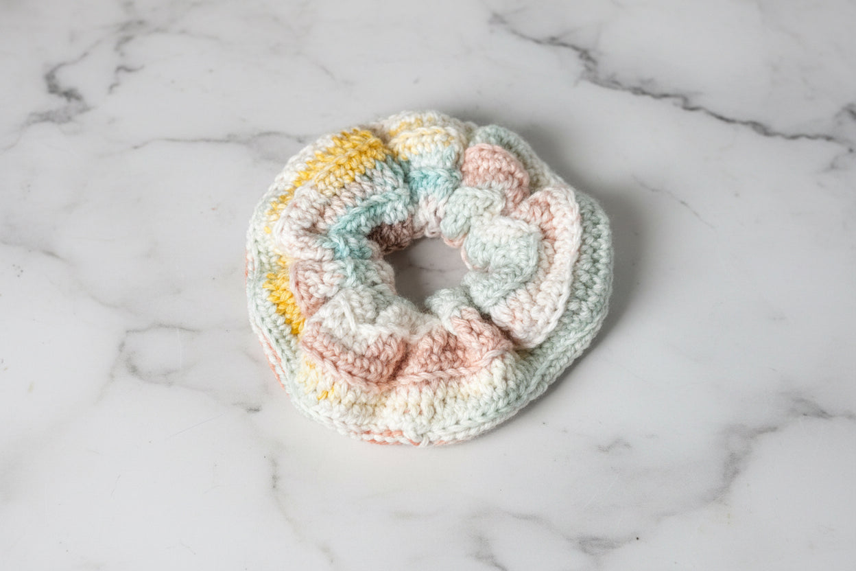 Retro Sky Crochet | Hair Scrunchies