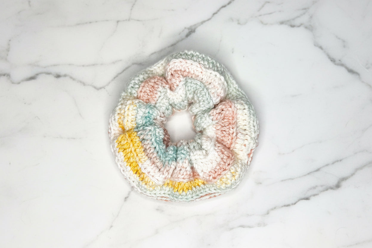 Retro Sky Crochet | Hair Scrunchies