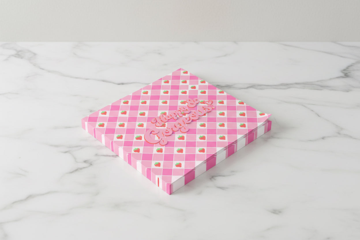 Pink Strawberry Gingham | Post-it Sticky Notes