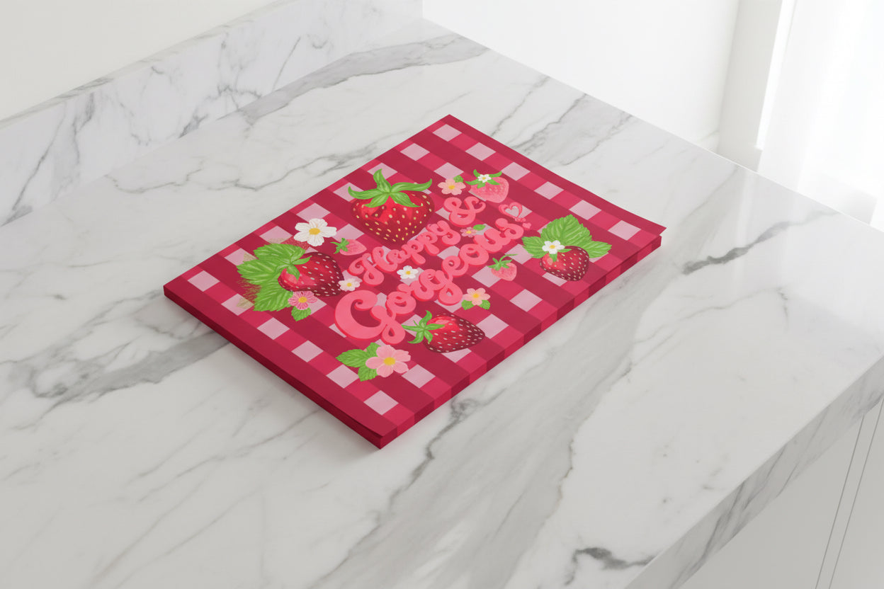 Strawberry Gingham | Post-it® Sticky Note