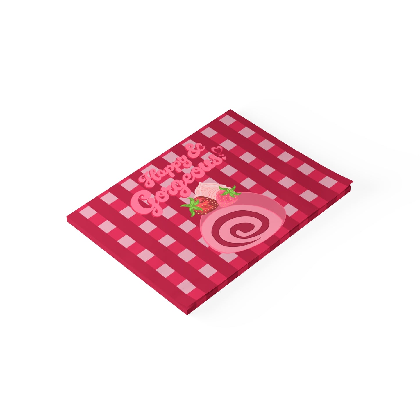 Gingham Pink Swiss Roll | Post-it® Sticky Note