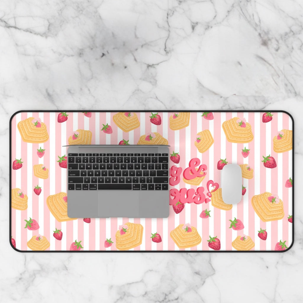Strawberries & Waffles | Desk Mat