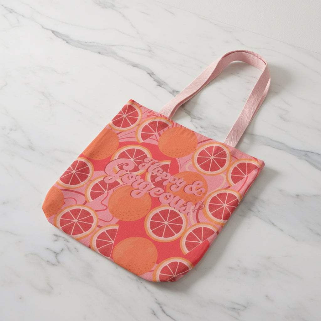 Pink Grateful Grapefruits | Tote Bag