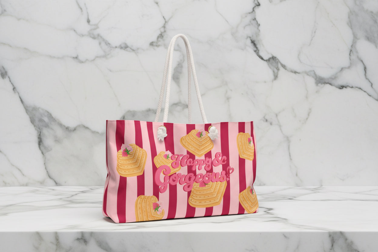 Heart Waffles | Weekender Bag