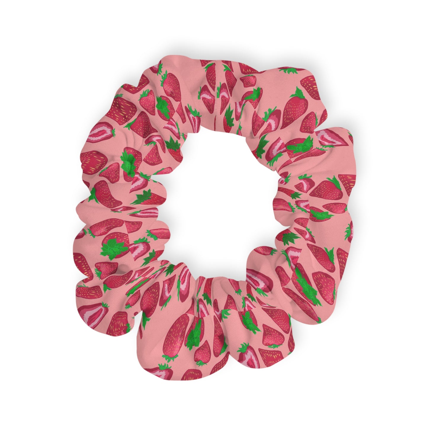 Pink Strawberry Delight | Hair Scrunchie