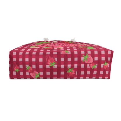 Strawberry Gingham | Weekender Bag