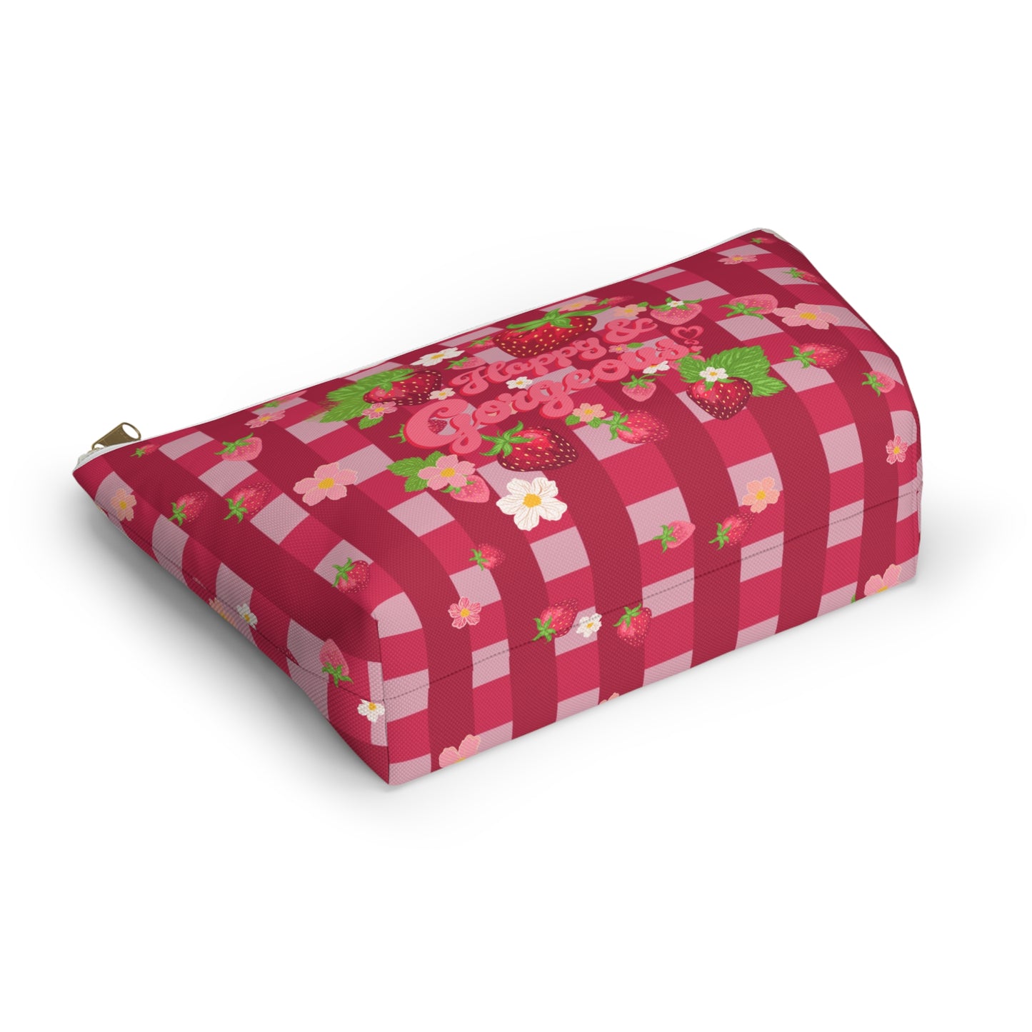 Strawberry Gingham | Beauty Bag