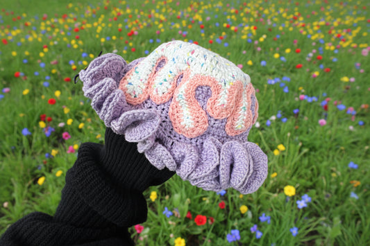 Drippy Confetti Sunset | Ruffle Hat