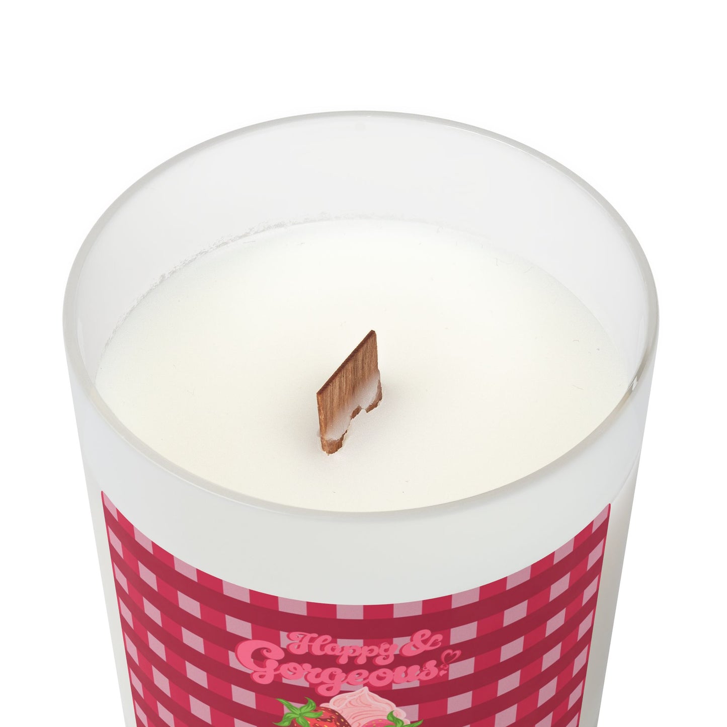 Strawberry Swiss Roll | 11oz Frosted Glass Candle