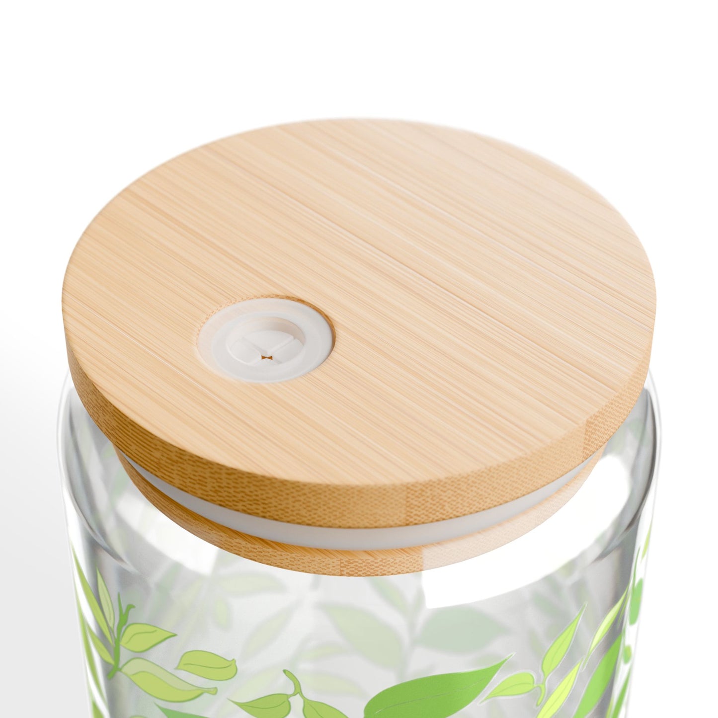 Leafy Green Tea Vibes | 16oz, Glass Tumbler & Straw