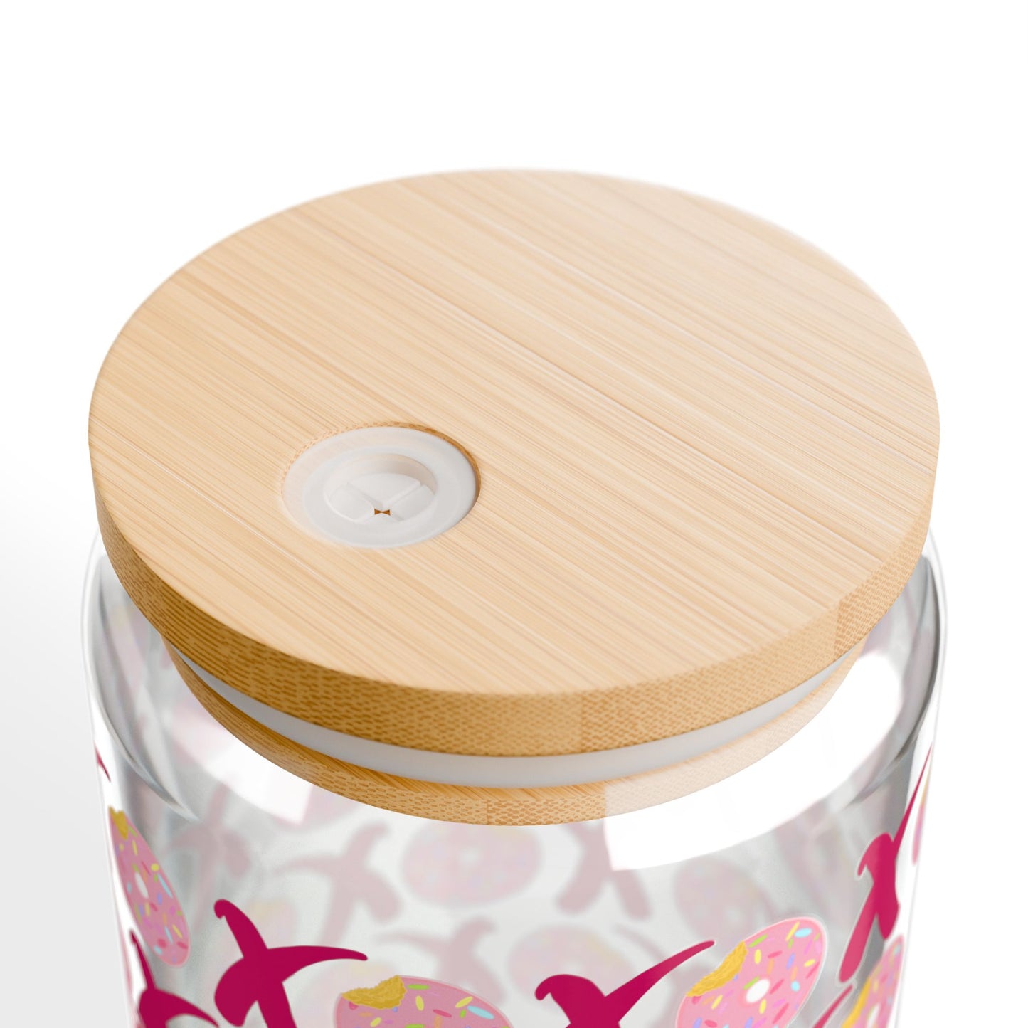 XOXO Donut Hugs & Kisses | 16oz, Glass Tumbler & Straw
