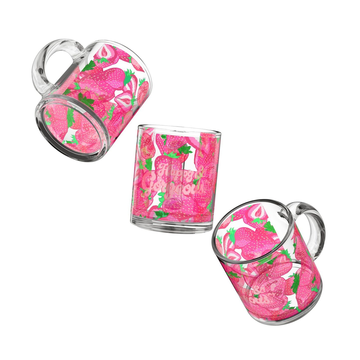 Strawberry Delight | 10oz, Glass Mug