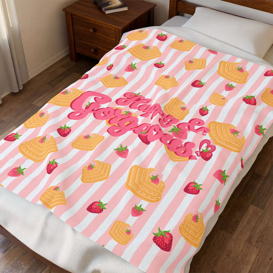 Strawberries & waffles | Velvet Plush Blanket