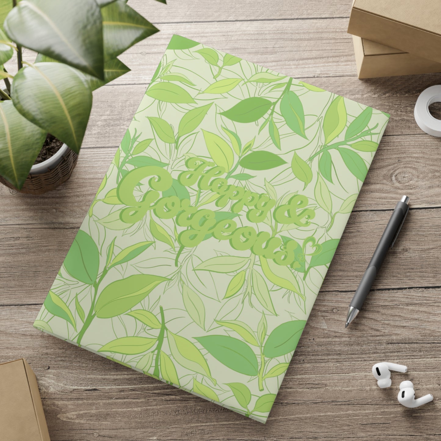 Leafy Green Tea | Hardcover Journal
