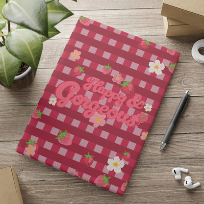 Strawberry Gingham | Hardcover Journal