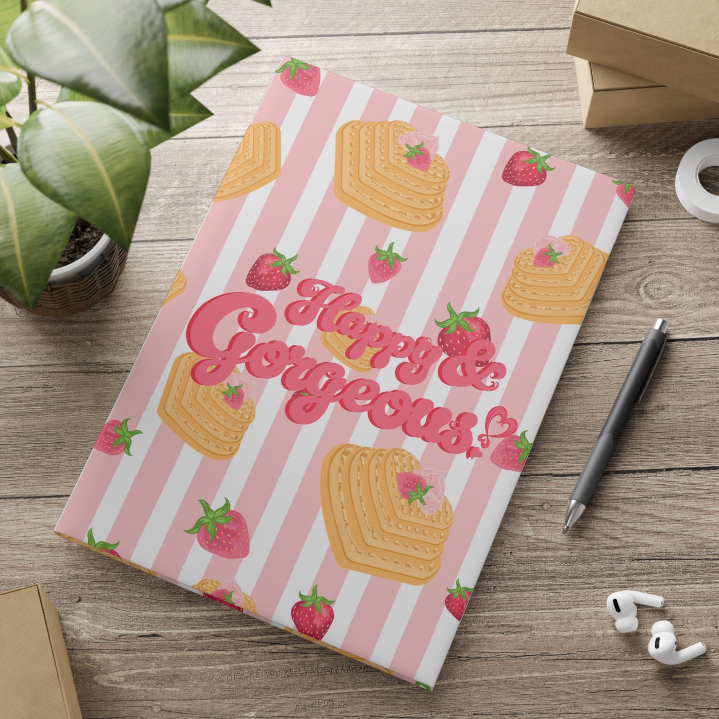 Strawberries & Waffles | Hardcover Journal