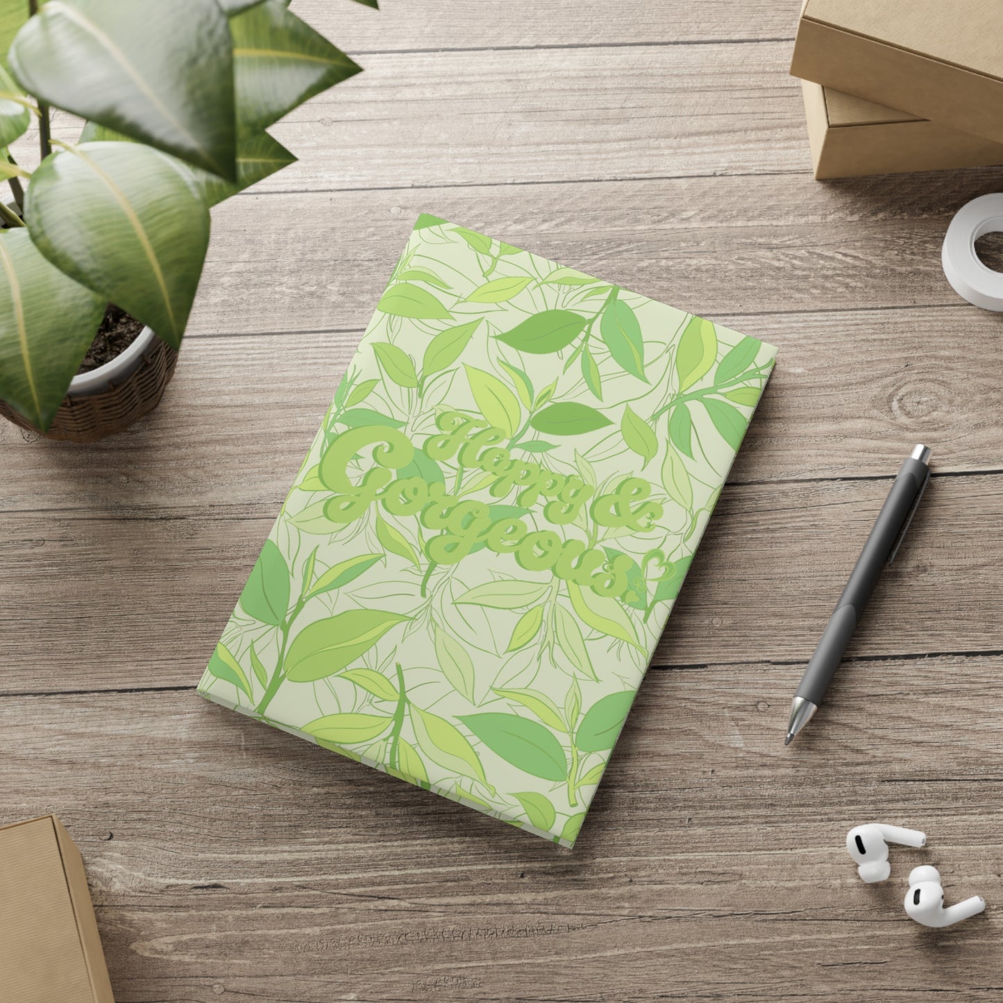 Leafy Green Tea | Hardcover Journal