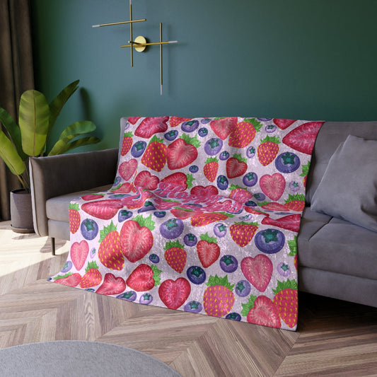 Berry Mixed Emotions | Crushed Velvet Throw