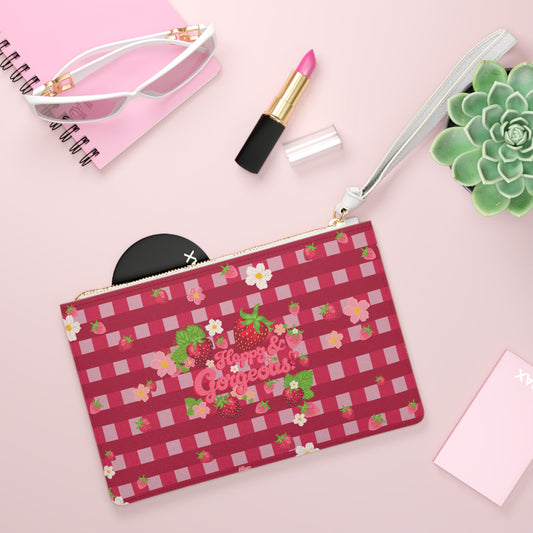 Strawberry Gingham | Clutch