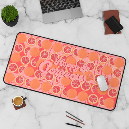 Pink Grateful Grapefruits | Desk Mat