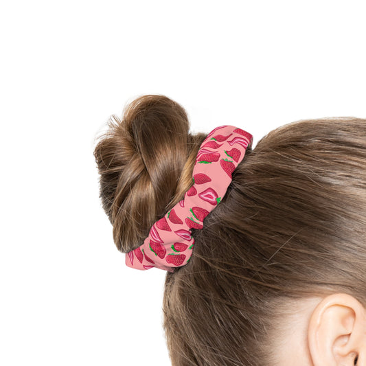 Pink Strawberry Delight | Hair Scrunchie