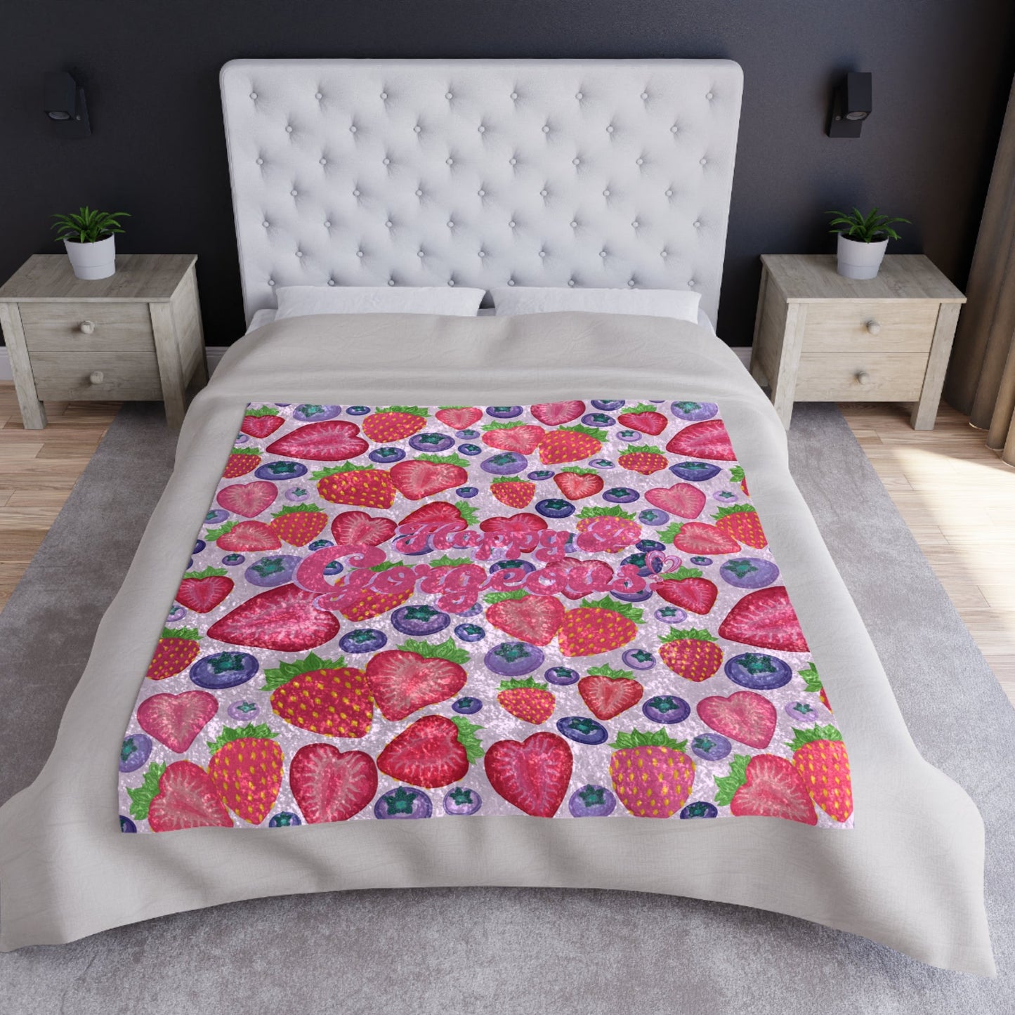 Berry Mixed Emotions | Crushed Velvet Throw
