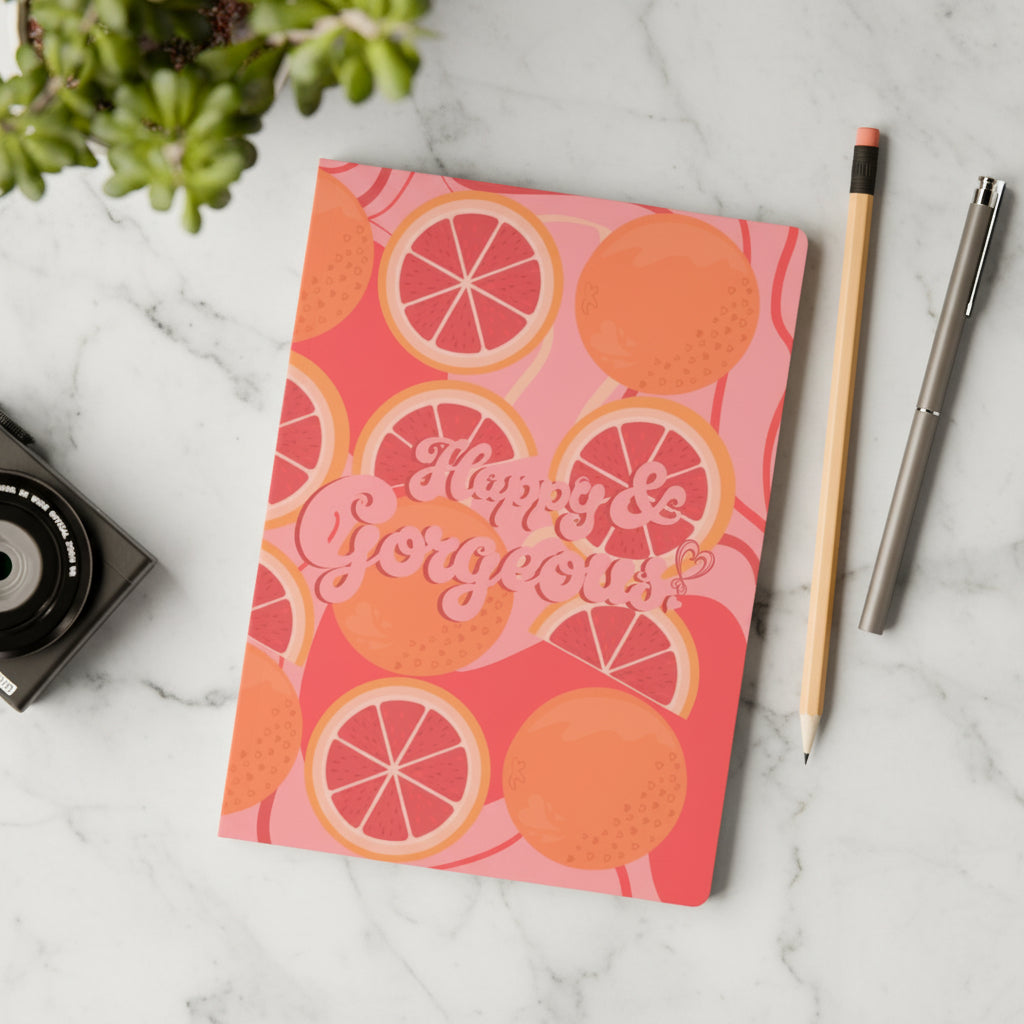 Pink Grateful Grapefruits | Softcover Journal