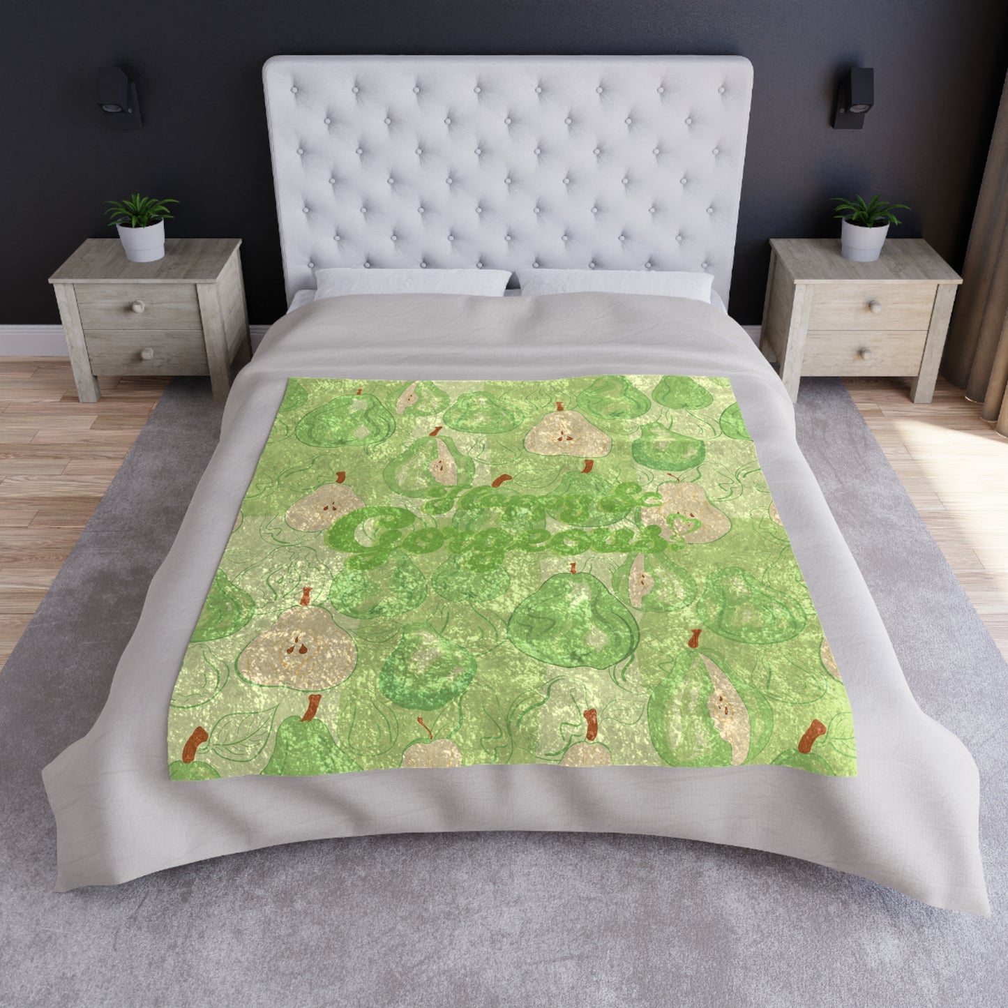 Peaceful Pears | Crushed Velvet Throw Blanket