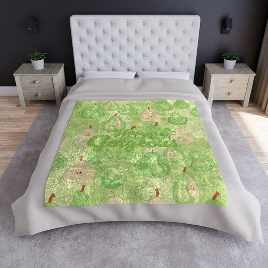Peaceful Pears | Crushed Velvet Throw Blanket