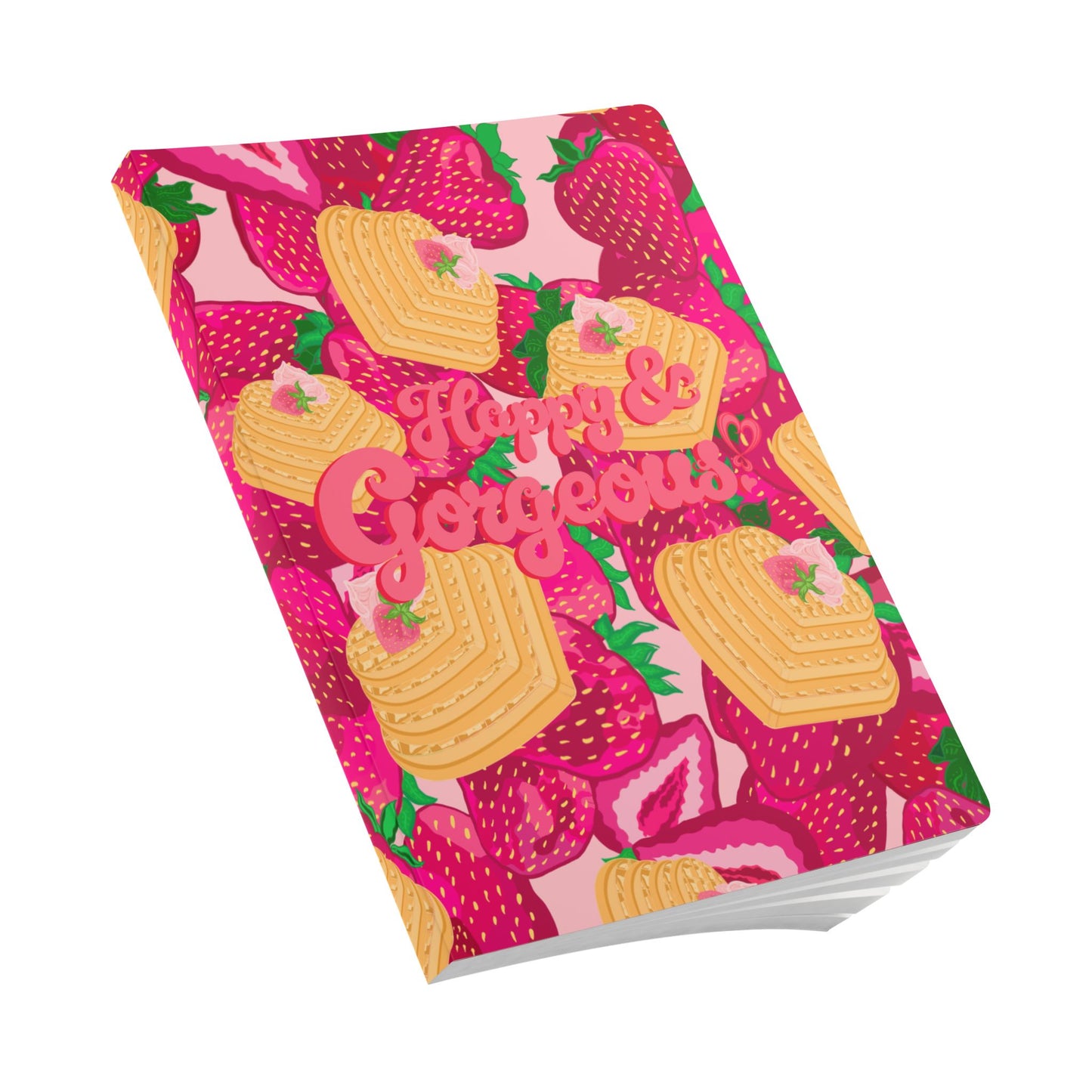 Strawberry Heart Waffles | Softcover Journal