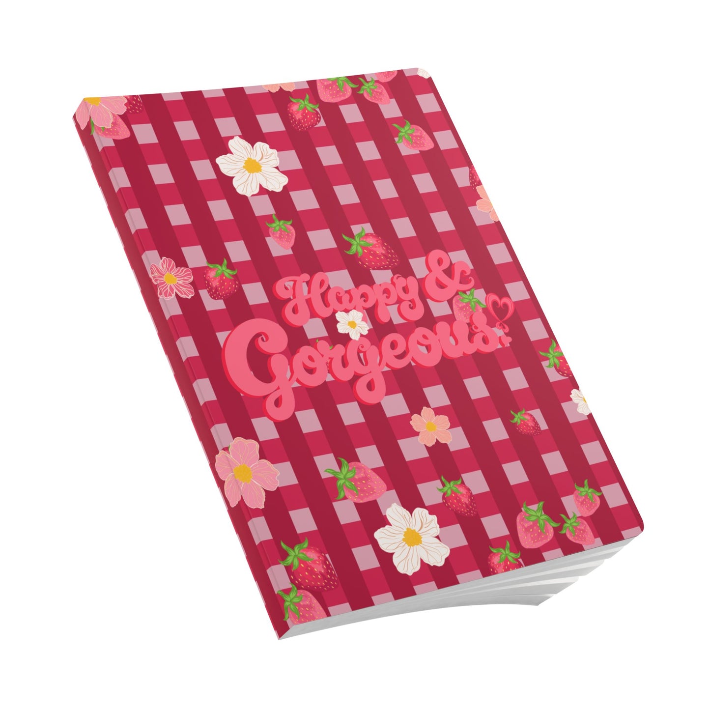 Strawberry Gingham | Softcover Journal