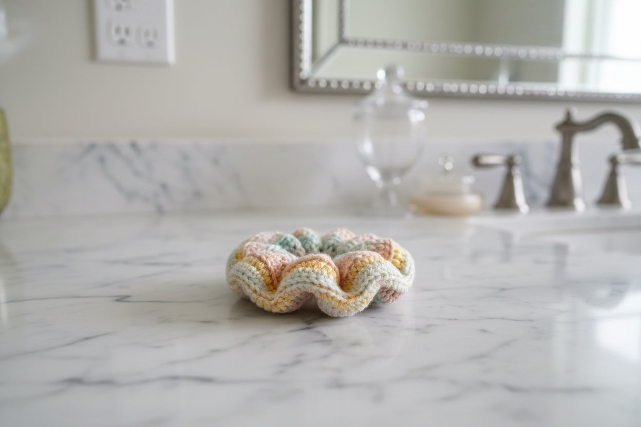 Retro Sky Crochet | Hair Scrunchies