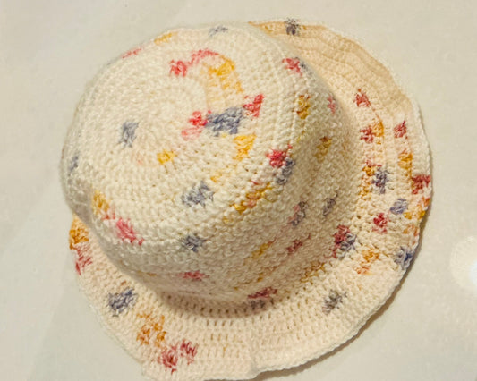 Sprinkled Joy | Crochet Bucket Hat