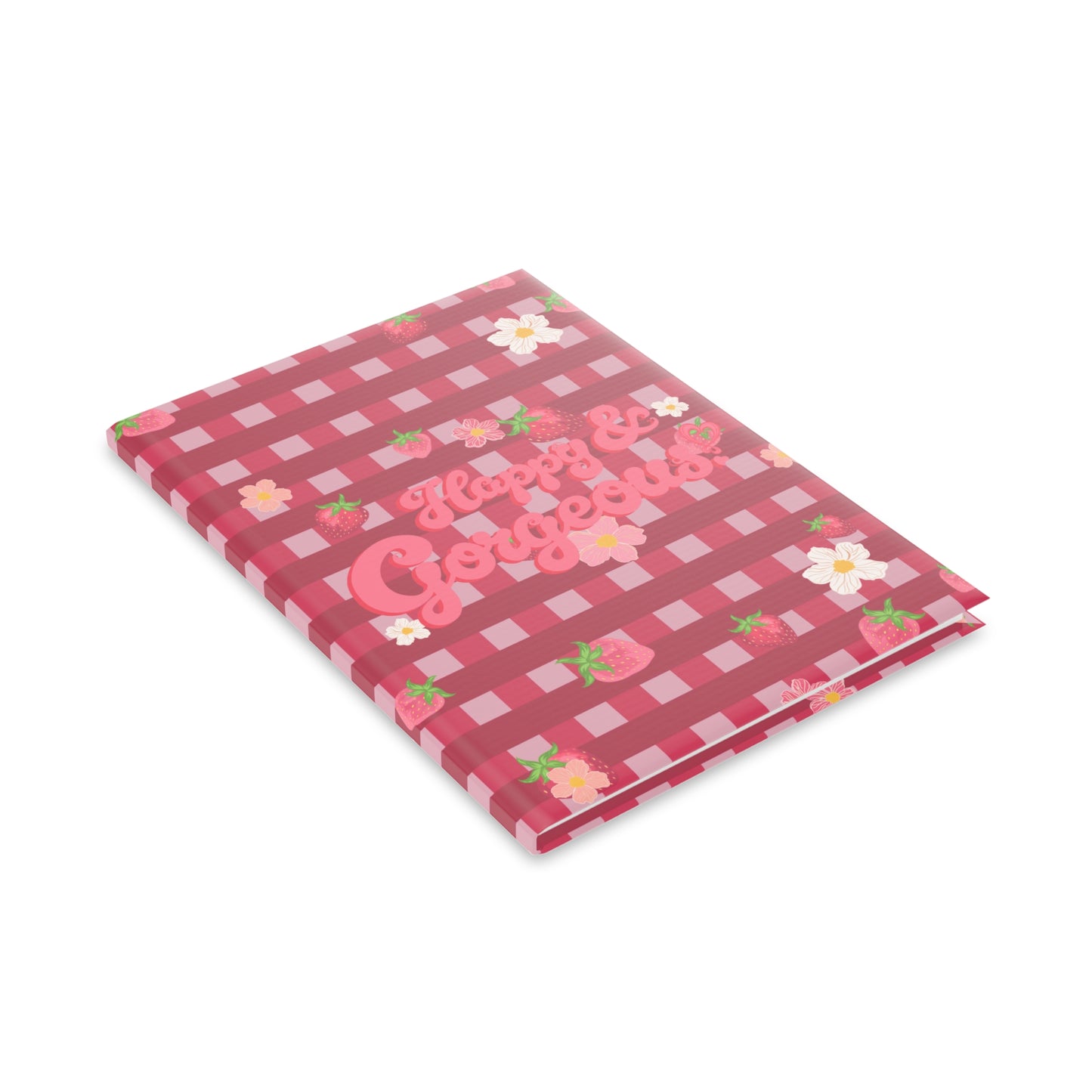 Strawberry Gingham | Hardcover Journal