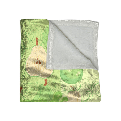 Peaceful Pears | Crushed Velvet Throw Blanket