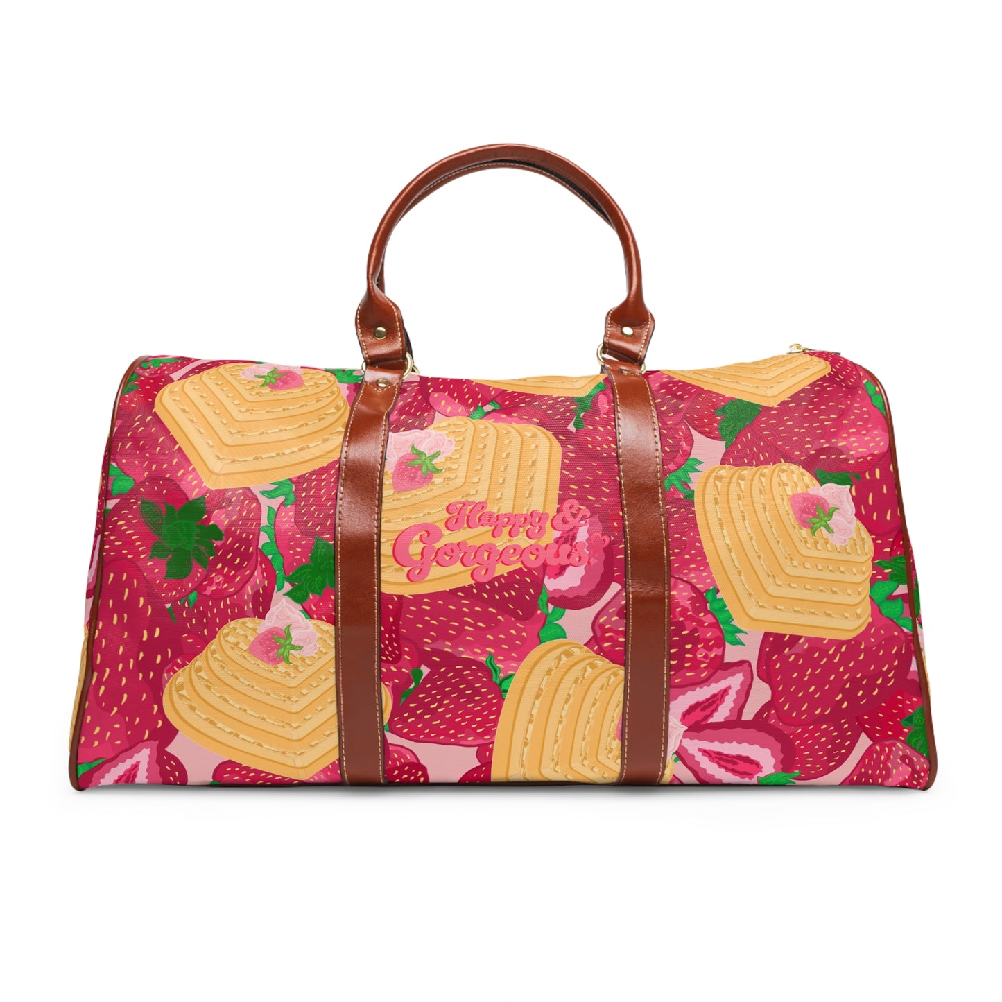 Strawberry Heart Waffles | Duffel Bag