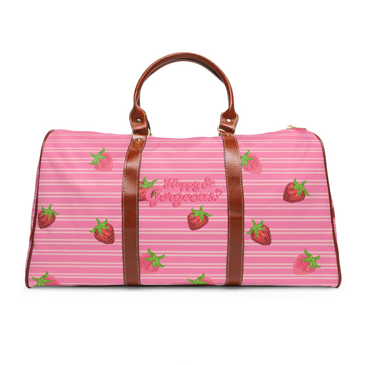 Mini Pink Strawberry | Duffel Bag
