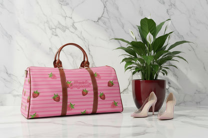 Mini Pink Strawberry | Duffel Bag