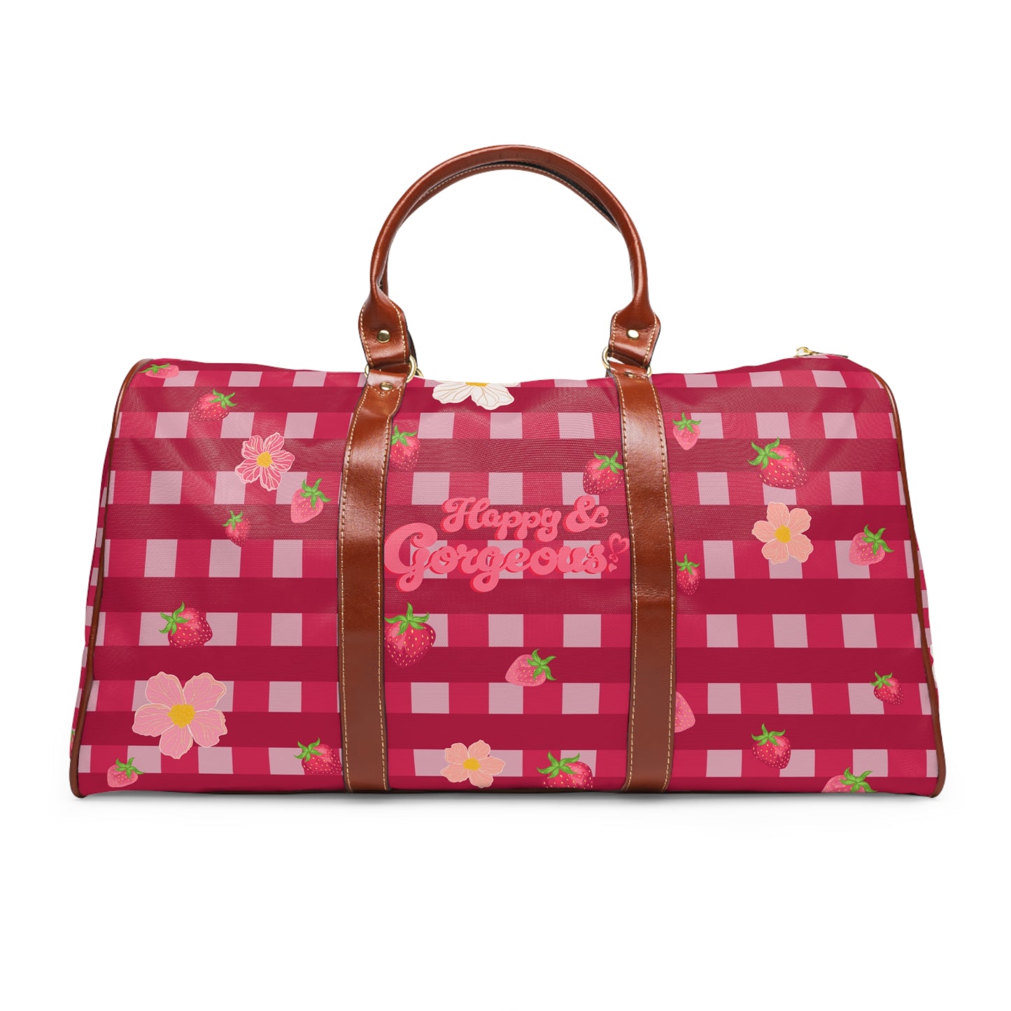 Strawberry Gingham | Duffel Bag
